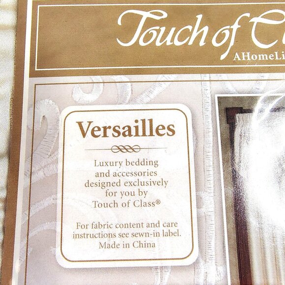 Versailles Valance Empire Pearl 110X28" Luxurious Window By Touch Of Class - Picture 4 of 11